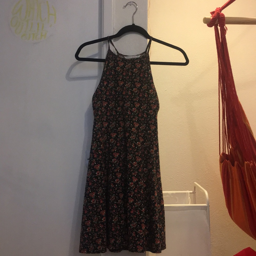 Floral halter top dress